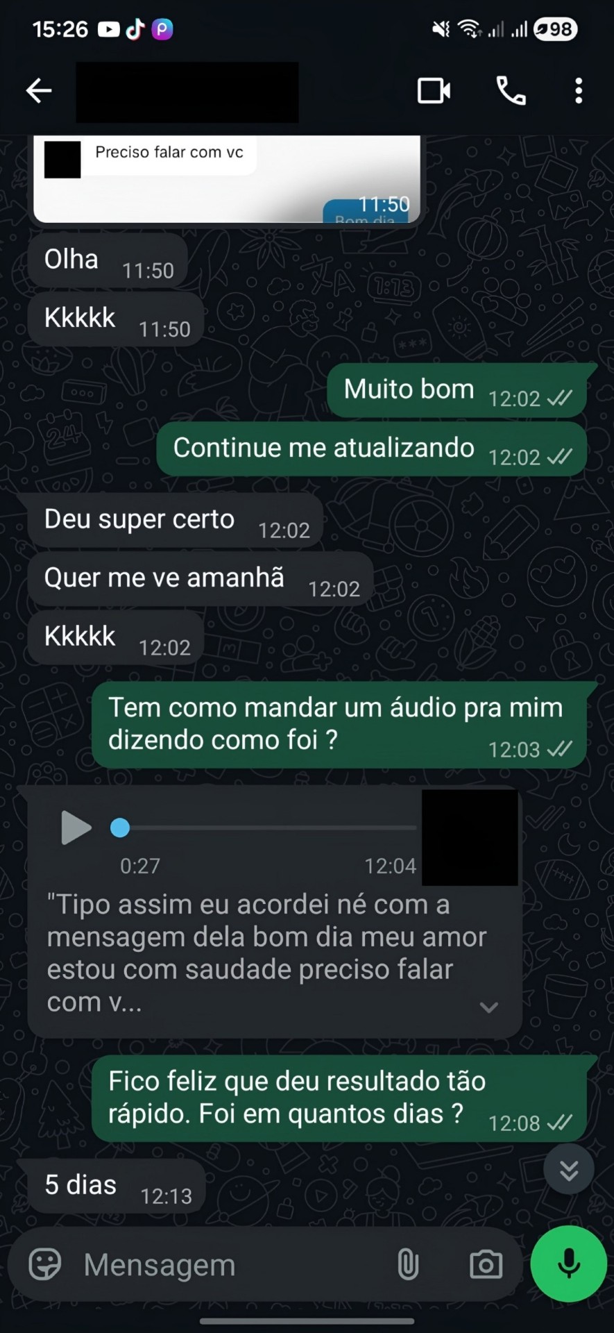 Prova de resultado - Cliente satisfeito