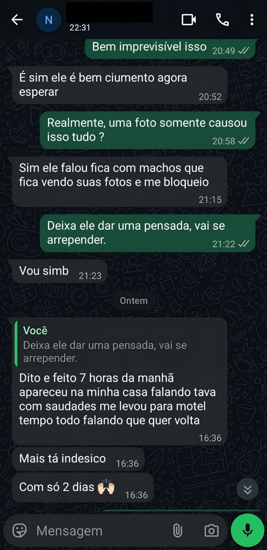 Prova de resultado - Reconexão